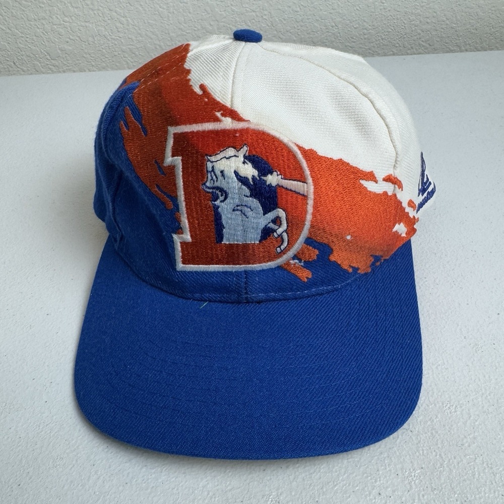 Vintage‎ Denver Broncos Splash Hat NFL Logo Athletic Snapback Football